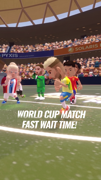3D characters playing a World Cup match